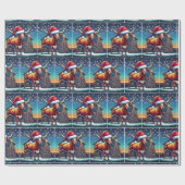 テキサス州ロングーンスタンドバイクリスマスバーン ラッピングペーパー (フラット)