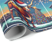 テキサス州ロングーンスタンドバイクリスマスバーン ラッピングペーパー (ロールコーナー)