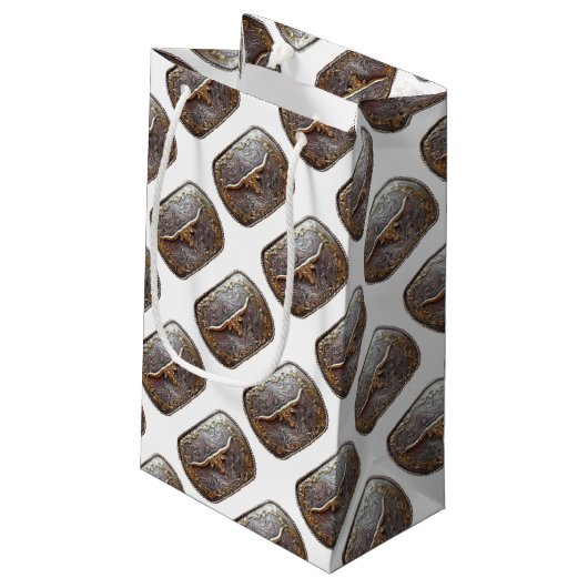 テキサス州ロングーンステアベルトバックル抱き枕 スモールペーパーバッグ (裏面アングル)