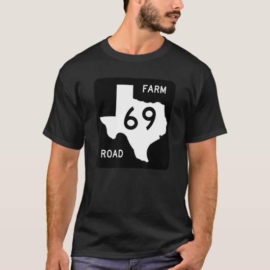 テキサス州ロードサインファーム69旅行国道路USA A Tシャツ (正面)