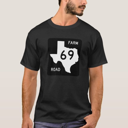 テキサス州ロードサインファーム69旅行国道路USA A Tシャツ (正面)