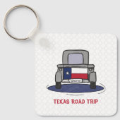 テキサス州ロードトリップ州旗トラック キーホルダー (正面)