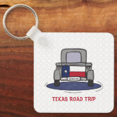 テキサス州ロードトリップ州旗トラック キーホルダー (正面)