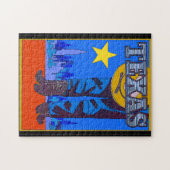 テキサス州ローンスターカウボーイ ジグソーパズル (横)