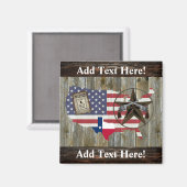 テキサス州ローンスターデュリングピスターズ最も指名手配サインM マグネット (正面/裏面)