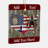 テキサス州ローンスターデュリングピスターズ最も指名手配看板C セラミックオーナメント (右)