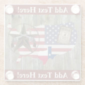 テキサス州ローンスターデュリングピスターズ最も指名手配看板G ガラスコースター (裏面)