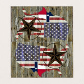 テキサス州ローンスター州アメリカ国旗 名刺 (外部フラット)