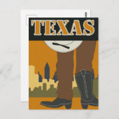 テキサス州ローンスター州ヴィンテージはがき ポストカード (正面/裏面)