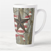 テキサス州ローンスター州旗の地図 カフェラテマグ (右)