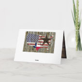 テキサス州ローンスター州旗の地図 カード (裏面)