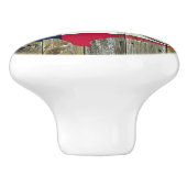 テキサス州ローンスター州旗の地図 セラミックノブ (側面)