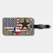 テキサス州ローンスター州旗の地図 ラゲッジタグ (裏面横)