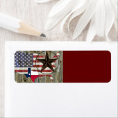 テキサス州ローンスター州旗の地図 ラベル (インサイチュ)