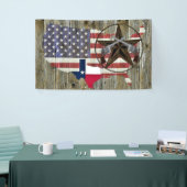 テキサス州ローンスター州旗の地図 横断幕 (トレードショー)