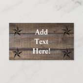 テキサス州ローンスター州旗マップ名刺 名刺 (裏面)