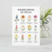 テキサス州ワイルドフラワーズインウォータースタイル 招待状 (スタンド正面)