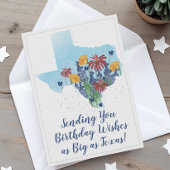 テキサス州ワイルドフラワーズ誕生日カード カード