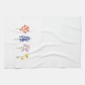 テキサス州ワイルドフラワーズ – インディアンペイントブラシ, Bluebonnet キッチンタオル (横)