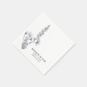 テキサス州ワイルドフラワーブルーボンネットファミリーの姓 スタンダードカクテルナプキン (角)