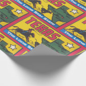 テキサス州ヴィンテージとカウボーイ ラッピングペーパー (角)