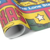 テキサス州ヴィンテージとカウボーイ ラッピングペーパー (ロールコーナー)