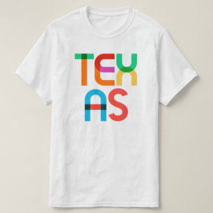 テキサス州ヴィンテージカラフルレトロ80sアポップ・アートのート tシャツ