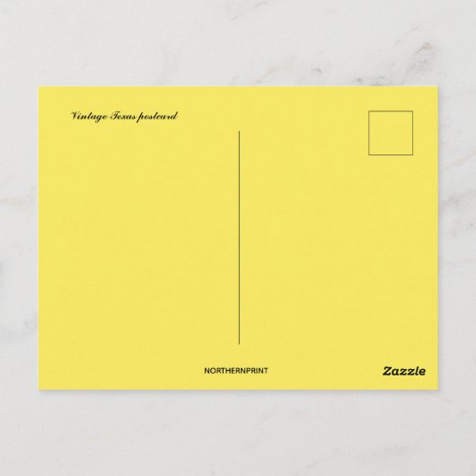 テキサス州ヴィンテージローンスター州はがき ポストカード (裏面)