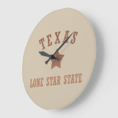 テキサス州ヴィンテージ単独星州 ラージ壁時計 (傾斜)