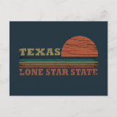 テキサス州ヴィンテージ夕日 シーズンポストカード (正面)