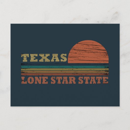 テキサス州ヴィンテージ夕日 シーズンポストカード (正面)