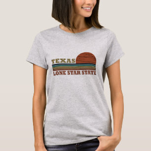 テキサス州ヴィンテージ夕日 Tシャツ