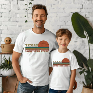 テキサス州ヴィンテージ夕日 Tシャツ