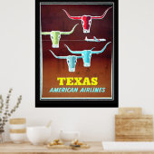 テキサス州ヴィンテージ旅行ポスター ポスター (キッチン)