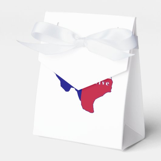 テキサス州先住民国旗の地図 フェイバーボックス (正面サイド)