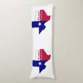 テキサス州先住民国旗の地図 ボディピロー (正面縦)