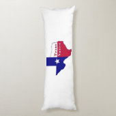 テキサス州先住民国旗の地図 ボディピロー (裏面 (縦))