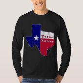 テキサス州先住民国旗の地図 Tシャツ (正面)