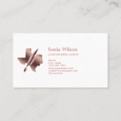 テキサス州公証人ローン署名代理人モダン赤面ピンク 名刺 (裏面)