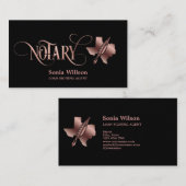 テキサス州公証人ローン署名代理人モダン赤面ピンク 名刺 (正面/裏面)