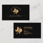 テキサス州公証書貸付代行業者モダンタイポグラフィ 名刺 (正面/裏面)