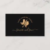 テキサス州公証書貸付代行業者モダンタイポグラフィ 名刺 (正面)