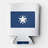 テキサス州共和国国旗のクーラーボックス 缶クーラー (正面)