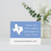 テキサス州写真事業マーケティングはがき ポストカード (スタンド正面)