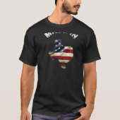テキサス州動揺してアメリカ国旗ヴィンテージBAC製 Tシャツ (正面)
