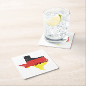 テキサス州動揺してドイツ国旗のプロスト スクエアペーパーコースター (インサイチュ)