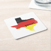 テキサス州動揺してドイツ国旗のプロスト スクエアペーパーコースター (アングル)