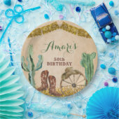 テキサス州南西素朴カウボーイ誕生日 ペーパープレート (パーティー)