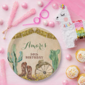 テキサス州南西素朴カウボーイ誕生日 ペーパープレート (パーティー)