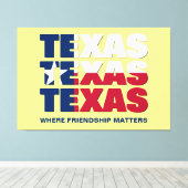 テキサス州友好問題 キャンバスプリント (インサイチュ (ウッドフロア))